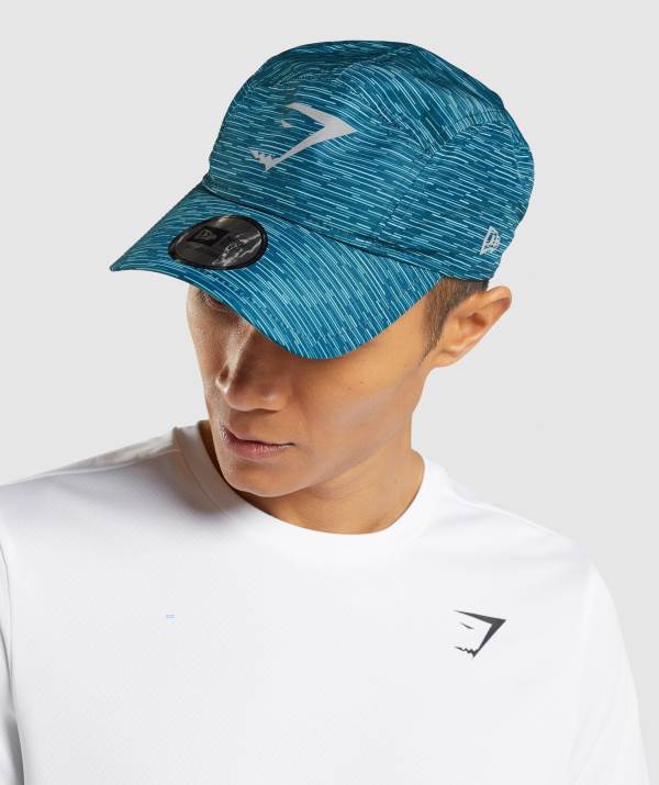 Panske Čiapky Gymshark New Era GS Tech Tyrkysové | WS4816039